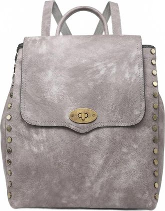 Jen & Co. Womens Bex Distressed Backpack In Grey