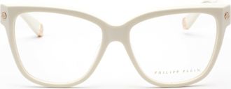 Philipp Plein VPP051M Cat-Eye Optical Eyeglasses - White