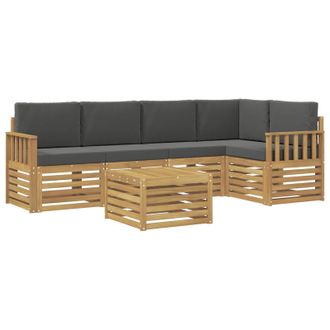 vidaXL Conjunto De Sof&aacute;s De Exterior 6 Pcs Blanco Y Antracita Vidaxl
