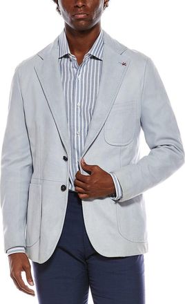 Isaia Suede Leather Blazer