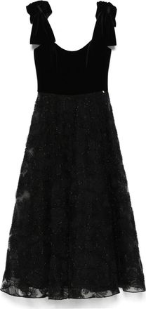 Nissa Abito midi con applicazione - Nero