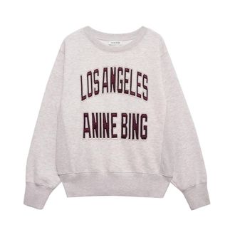 Anine Bing Sweatshirts, female, Gray, Size: XL Harry Shrunken Sweatshirt