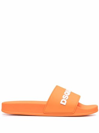 Dsquared2 appliqu&eacute;-logo slides - Orange