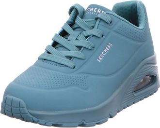 Skechers Womens Uno Stand on Air Sneaker, Teal Durabuck Mesh, 4 UK
