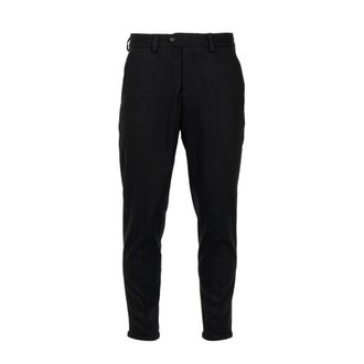 Pantaloni Torino Slim-fit Trousers, male, Black, Size: W30 Black Wool Cashmere Flannel Carrot Trousers