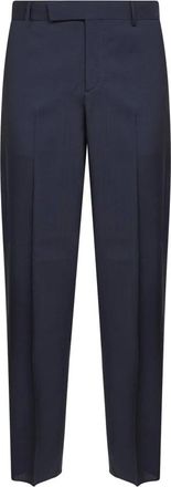 Fendi Suit Trousers, male, Blue, Size: XL Wool Canvas Trousers