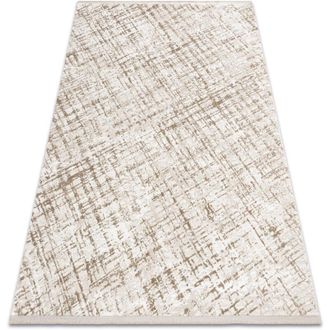 RugsX Alfombra Moderna Duke 51550 Beige / Crema - Conducci&oacute;n, Estructurada, Muy Suave, Flecos Beige 140x190 Cm