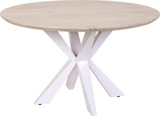 Wanderlust Deco Mesa de comedor de madera 130 x 130 x 77h cm