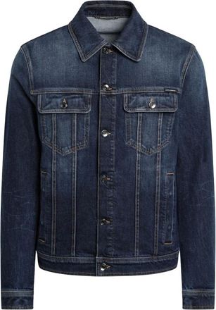 Dolce & Gabbana Jassen, Heren, Blauw, M, Katoen, Giubbotto