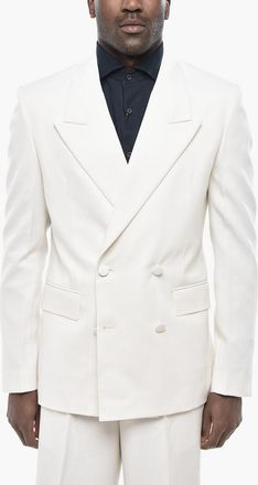 Givenchy Blazer Doppiopetto in Misto Mohair con Rever a Lancia Givenchy