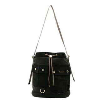 Barbour Mia Waxed Drawstring Tote Bag - Bags - Mujer - Verde - ONE SIZE