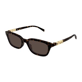 Gucci Rechthoekige Zonnebril - Dames - Accessoires - Bruin - Maat: 53 MM