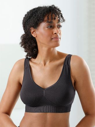 MMTC B&uuml;gelloser BH MMTC, Damen, Gr. 36/38, Cup B/C/D, schwarz, 97% Polyamid, 3% Elasthan, BHs B&uuml;gelloser BH