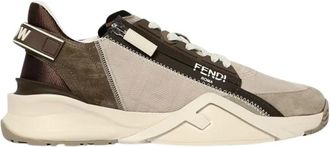 Fendi Flow Nubuck Leather Trainers - male - Fendi - Sneakers - Multicolor - 7 UK - Shoes