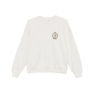 Brunello Cucinelli Logo Sweatshirt - Dames - Sweatshirts & Hoodies - Beige - Maat: XS Katoen