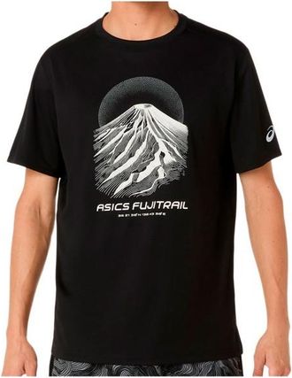 Asics Fujitrail Logo S/S Top Laufshirt f&uuml;r Herren | schwarz