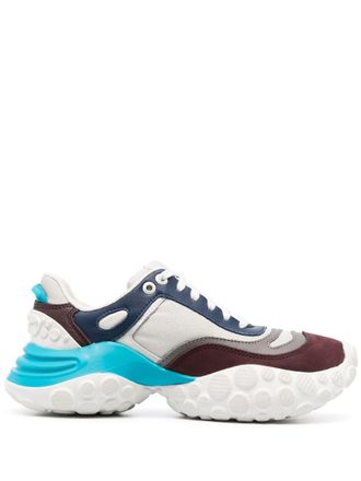 Camper colour-block panelled leather sneakers - women - Calf Leather/Recycled Polyester/Polyethylene vinyl acetate (PEVA)/Fabric - 36 - Blue