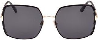 Tom Ford Raphaela 60mm Butterfly Sunglasses in Shiny Gold/Smoke at Nordstrom Rack