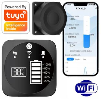 OEM Sensor De Nivel De Agua L&iacute;quida Con Medidor Rtx Y Pantalla Led Wifi Tuya Smart
