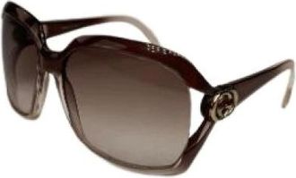 Gucci Pre-owned Accessories, female, Beige, Size: ONE SIZE Pre-owned Plastic Sunglasses