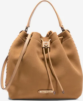 Cole Haan Womens Isabella Bucket Bag - Brown