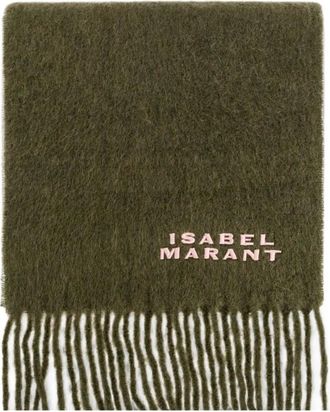 Isabel Marant Accessoires, Dames, Groen, ONE Size, Winter Scarves