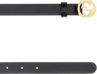 Gucci Womens Leather Belt Black