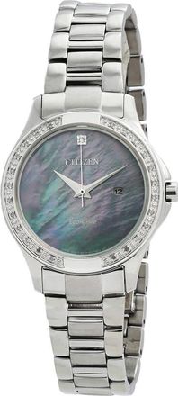 Citizen Classic Eco-Drive Crystal Mother of Pearl Dial Ladies Watch EW2640-54Y