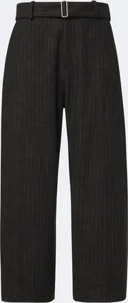 STUDIO NICHOLSON Checked cotton and wool-blend wide-leg pants