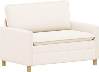 vidaXL Sof&aacute; Crema 126 X 81 X 87,5 Cm Tela Vidaxl