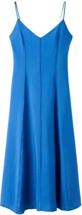 Mango Stitch Detail Sleeveless Maxi Dress in Blue at Nordstrom, Size 4