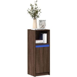 vidaXL Vidaxl - Credenza con led Rovere Marrone 38x34x100 cm Legno Multistrato