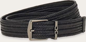 Ferragamo Men Woven belt Black