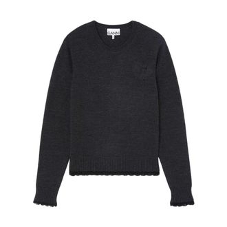 Ganni Round-neck Knitwear - Knitwear - Mujer - Negro - XS