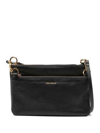 Coccinelle Yvonne shoulder bag - women - Calf Leather/Cotton - OS - Black