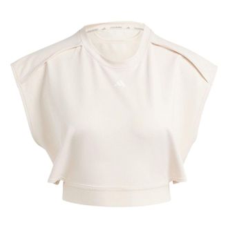 adidas (WMNS) adidas Power Crop Aeroready Sleeveless T-Shirt Linen White IM2707