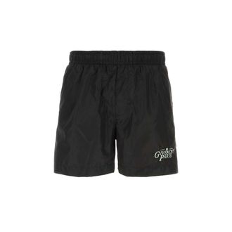 Givenchy Black Polyamide Swim Mens Shorts