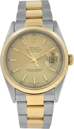 Rolex Pre-owned Rolex Datejust Automatic Chronometer Champagne Dial Mens Watch 16203 CSO