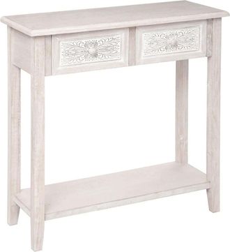 Atmosphera Atmosphera - Consola &laquo;hina&raquo; - Madera Blanqueada - 2 Cajones Cr&eacute;ateur DInt&eacute;rieur