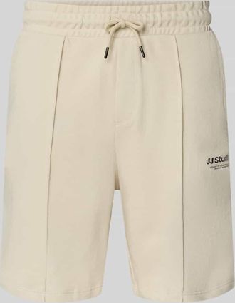 Jack & Jones Jack & Jones Sweatshorts mit Logo Model KANE in Beige, Gr&ouml;&szlig;e XXL