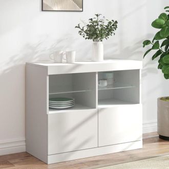vidaXL Credenza con Luci led Bianca 81x37x67 cm - Vidaxl