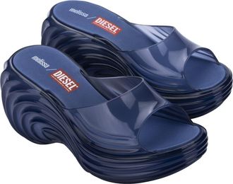 Melissa x Diesel Platform Slide Sandal in Transparent Blue at Nordstrom, Size 5