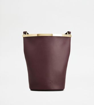 Tod's Tods Magenta Bag Bucket Bag in Leather Mini