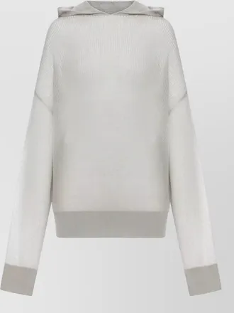 Rick Owens cashmere hooded knit top long sleeves
