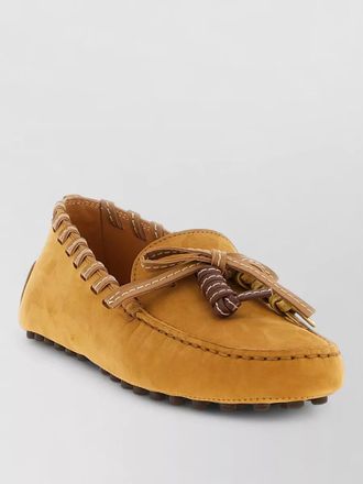 Tod's moccasin loafers tassels bow rubber sole