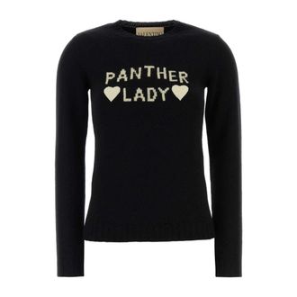 Valentino Garavani Round-neck Knitwear, female, Black, Size: XS Maglia