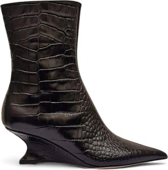 PARIS TEXAS Stivali Nina con effetto coccodrillo - Nero