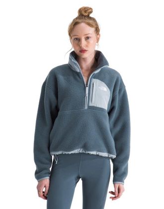 The North Face Yumiori Off Peak - Giacca in pile grigio con zip corta