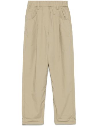 Brunello Cucinelli poplin trousers - Green