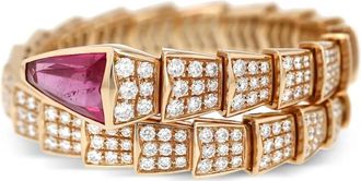 Bulgari Bracciale Serpenti Viper in oro con tormalina e diamanti anni 2010 - Rosa